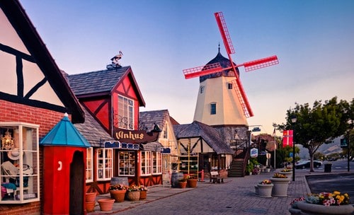 Stroll down Copenhagen Drive and sample Aebleskivers and other Danish sweets, or sip wine in the shade of windmills. 