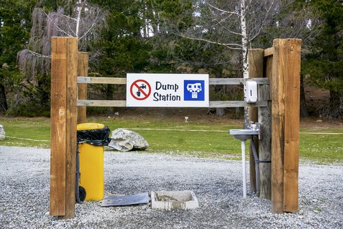 Dump station for RVs