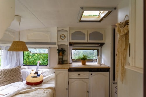 Interior of a classy and clean RV