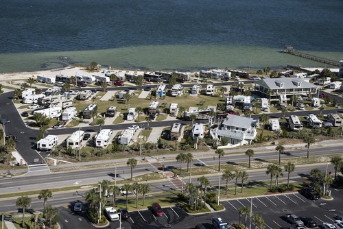 RV campground by the ocean