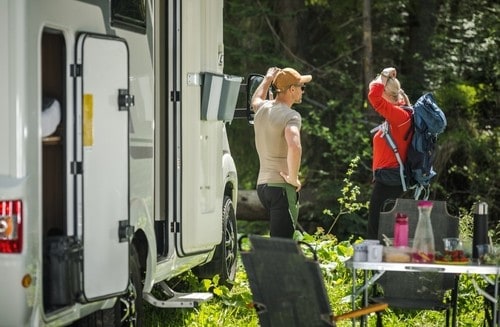 people frustrated next to an RV, underprepared